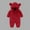 Red, variant on Newborn Baby Boys Girls Bear Outfit Winter Hooded Romper Teddy Fleece Thermal Snowsuit Long Sleeve Cute Onsies Warm Footie One Piece Outerwear Winter Jumpsuit Coat Black 9-12 Months
