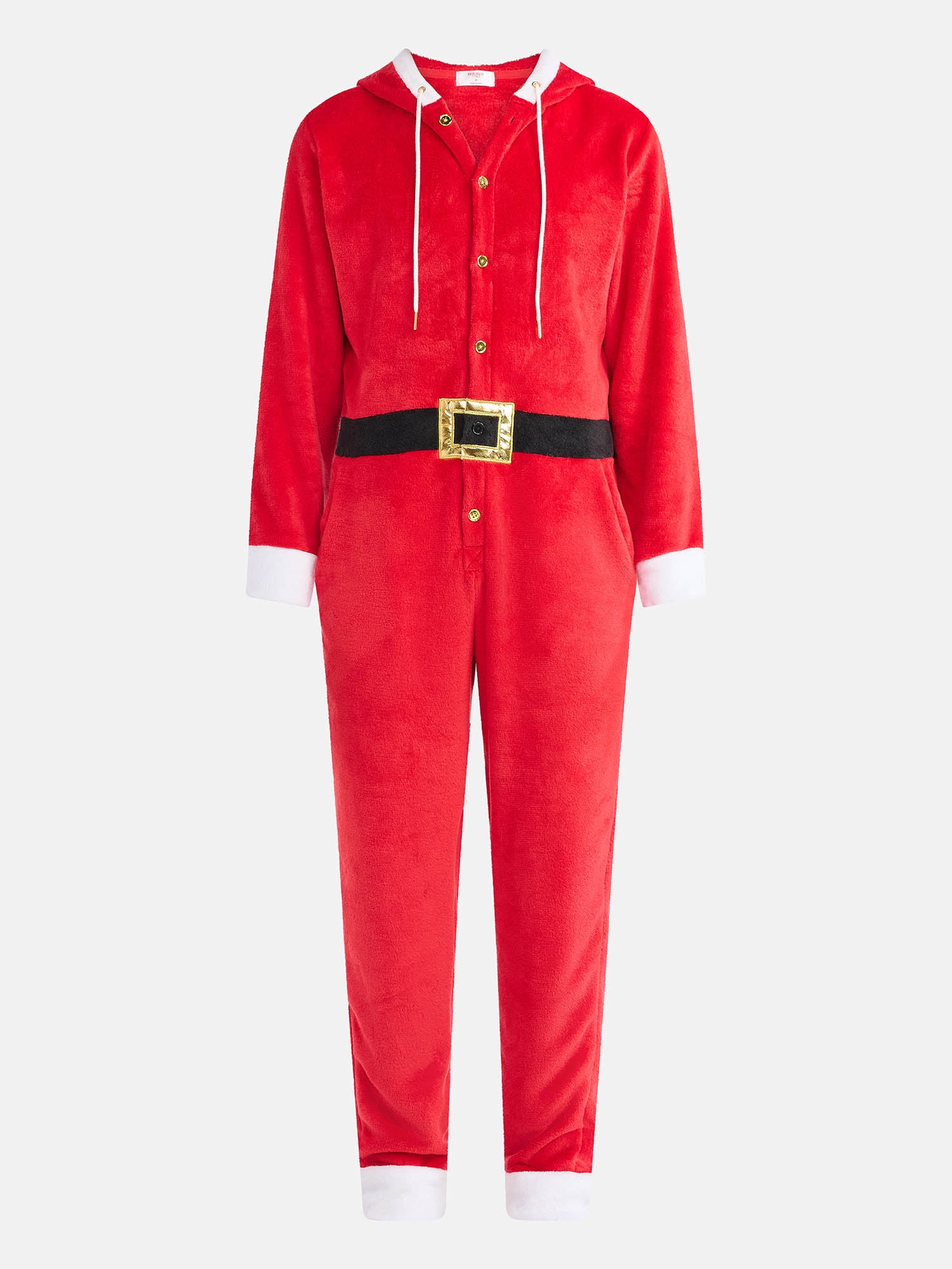 Christmas Men's SatnaCon Santa Suit One-Piece Union Suit from Holiday Time, Sizes M-XL