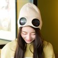 thumbnail image 1 of Windproof Ski Caps With Removable Glasses Thicken Sports Multi-function Cap, Beige, 1 of 5