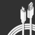 thumbnail image 5 of GJX 2Pcs USB Cable High-Speed Charging Android Charger Cable,Micro USB Cable for Samsung Galaxy Tab Charger,White,4.5ft, 5 of 5