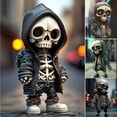 thumbnail image 2 of Figuras de esqueleto geniales para Halloween, muñeco de esqueleto, adorno de resina, figura de calavera, estatua de resina, regalo de decoración del hogar para Halloween, 2 of 4