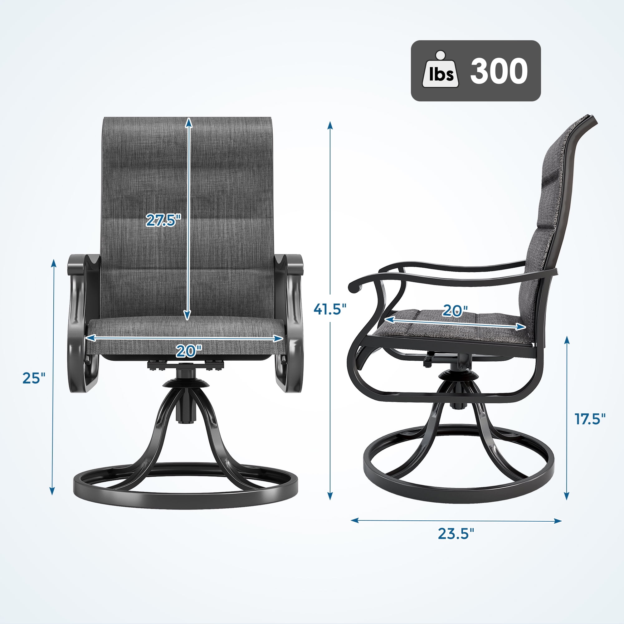 Swivel Patio Chairs Outsunny Garden Furniture ECOPATIO Outdoor Set