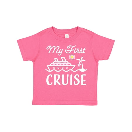 

Inktastic My First Cruise with Cruise Ship and Palm Trees Gift Toddler Boy or Toddler Girl T-Shirt