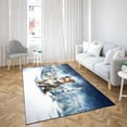 thumbnail image 4 of Hello Winter Border Collie Welcome Snowy Night Watercolor Vintage Indoor Rug Borders Dog Lovers Gifts Idea Carpet Living Bed Room Sofa Home Decor - 01011, 4 of 5