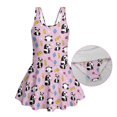 thumbnail image 6 of Tutolipy Girls One Piece Swimsuit with Skirt Bottom, Panda Sleeveless Tank Swimsuit, Breathable Soft Sleeveless Bathing Suit for Swimming Size 6-7 Years, 6 of 8