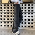 thumbnail image 5 of Girls' Wide Leg Jeans Black with Side Bow Embroidery and Relaxed Fit 5-15 Years, 5 of 5