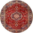 thumbnail image 1 of Ahgly Company Indoor Round Traditional Orange Salmon Pink Persian Area Rugs, 4' Round, 1 of 6