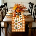 thumbnail image 4 of Fall Table Runner Orange Pumpkin Maple Leaf Watercolor Vintage Table Runners Seasonal Autumn Thanksgiving Harvest Home Kitchen Dining Party Decorations 13x72 Inch, 4 of 5