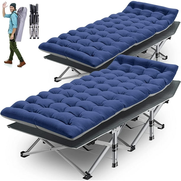 Slsy 2 Pack Folding Bed Cot with 3.3 Inch Mattress, 75"* 28" Portable