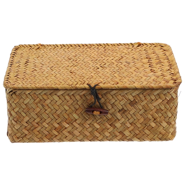 EeaseCA Woven Storage Basket Practical Sewing Supplies Storage Box Sundries Storage Basket