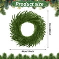 thumbnail image 2 of 18 Inch Christmas Norfolk Pine Wreath for Front Door, Artificial Christmas Wreaths Faux Greenery Pine Needles Wreath for Door Wall Windows Indoor Outdoor Xmas Decor, 2 of 7