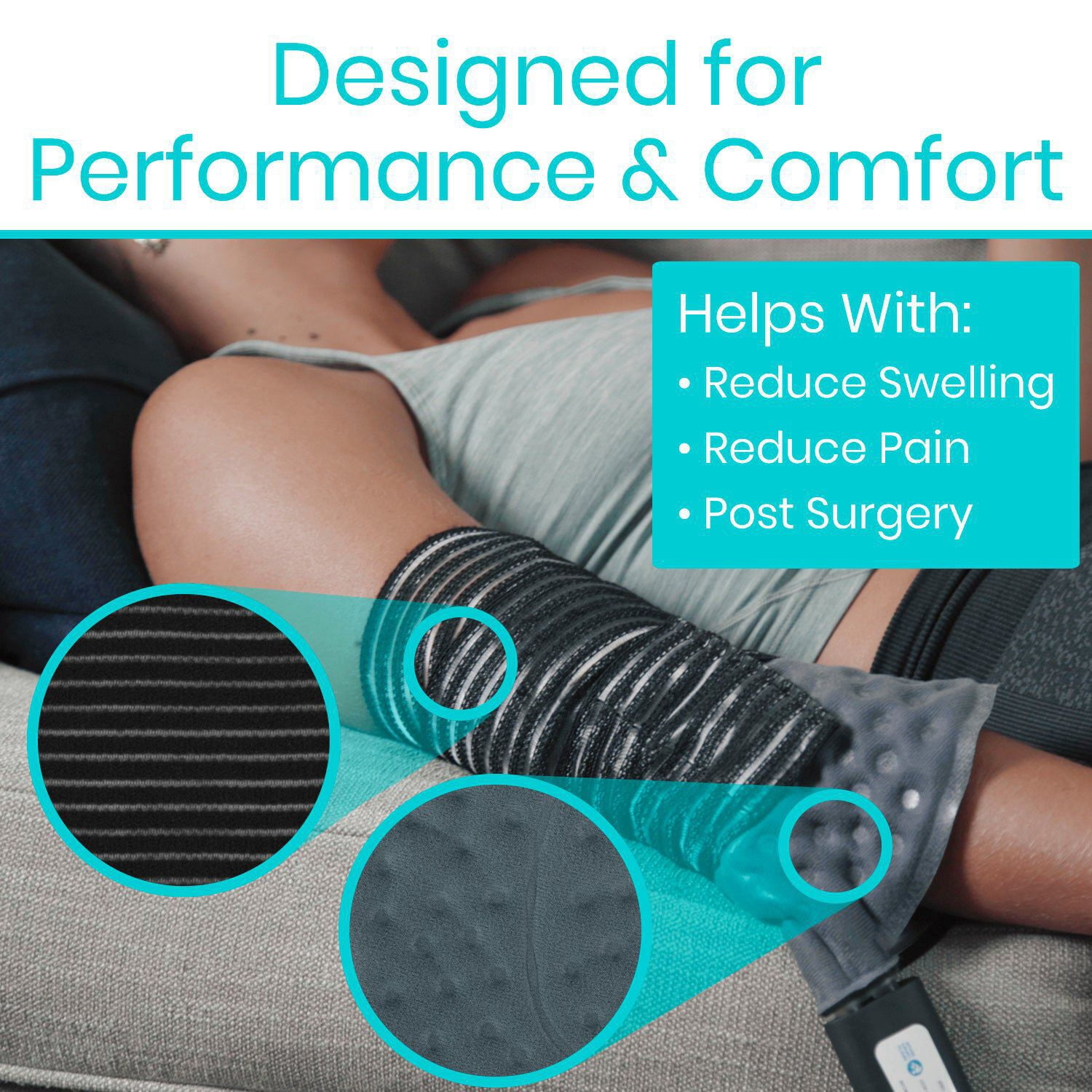 Vive Cold Therapy Replacement Pad – Flexible, Ergonomic, Reusable Ice Pad with Universal Fit for Shoulder, Ankle, Hip & Knee Pain Relief (Pads Only)