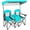 Turquoise, variant on Gymax Folding 2-person Camping Chairs Double Sunshade Chairs w/ Canopy Turquoise