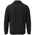 thumbnail image 6 of Lovzfmll Cardigan for Men, Shawl Collar Cable Knit Button Front, Casual Long Sleeve Sweater for Men, XL, 6 of 6