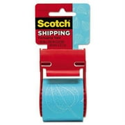 3M 141PRTD6 Decorative Tape, 1.88" x 500", 2 1/2" Core, Leaf Pattern, Blue/White