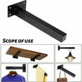thumbnail image 2 of Equerre Etagere Industrielle Support D'Étagère Murale Fixation Rétro,Supports Plateaux En Métal Avec Vis Tablette Mural Bride,Noir En Acier Inoxydable, 4 Pcs (300Mm/12In), 2 of 5