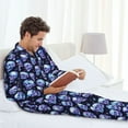 thumbnail image 6 of Lsque crystal Skull Pattern Long Sleeve Pajama Set for Men - Soft 2-Piece Sleepwear and Loungewear Set with Pockets, Comfy Nightwear-X-Large, 6 of 7
