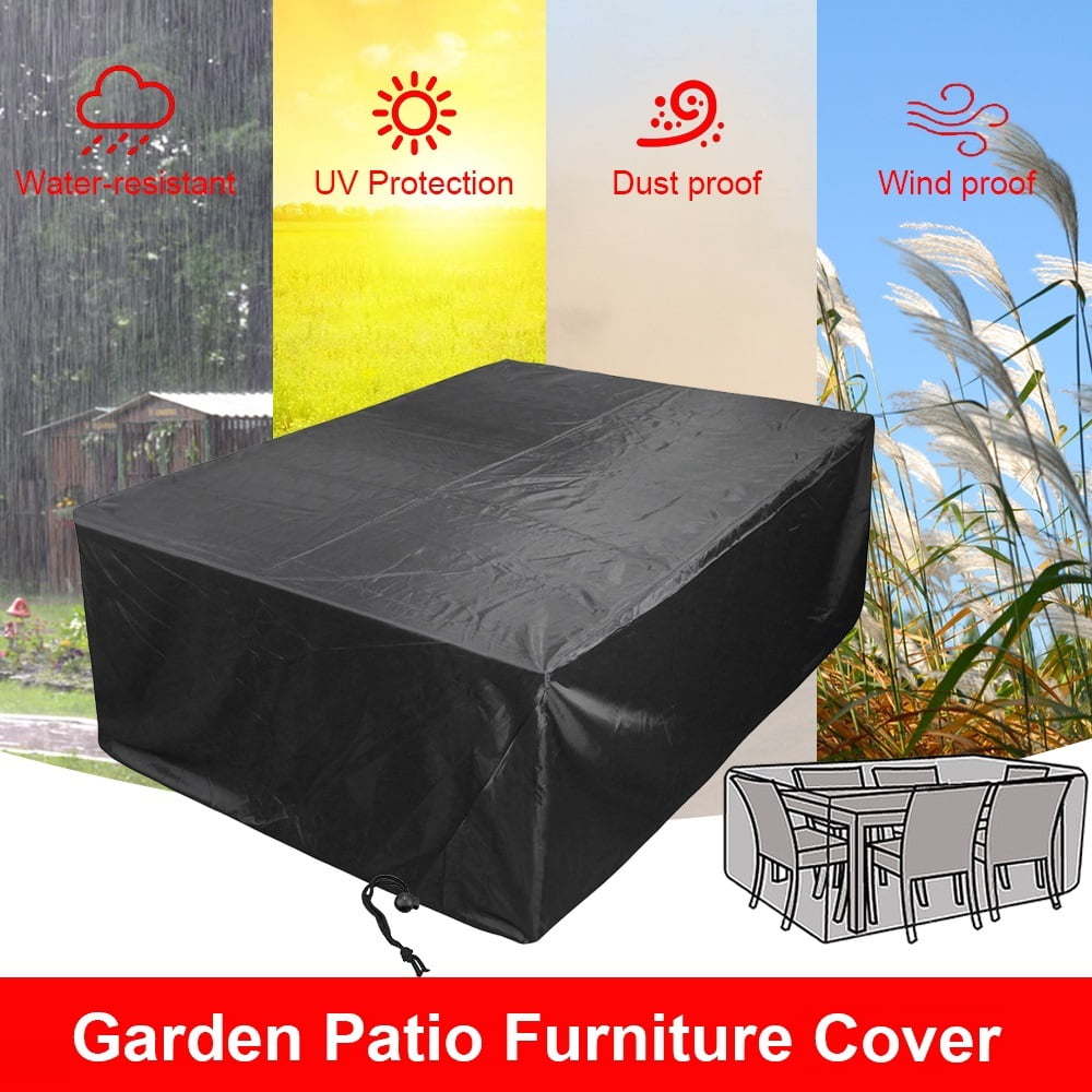 Outdoor Patio Furniture Cover Waterproof Dining Coffee Table Chair Couch Cover All Weather Sun Rain Snow Protection with Drawstring, 67x37x28 inch