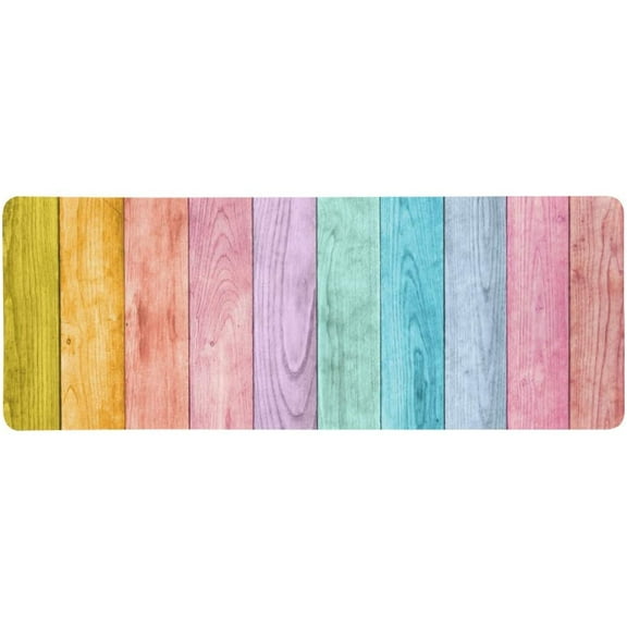 ZHANZZK Rainbow Colored Wood Extra Extended Large Gaming Mouse Pad Mat Desk Pad Keyboard Mat 31.5x12 inch