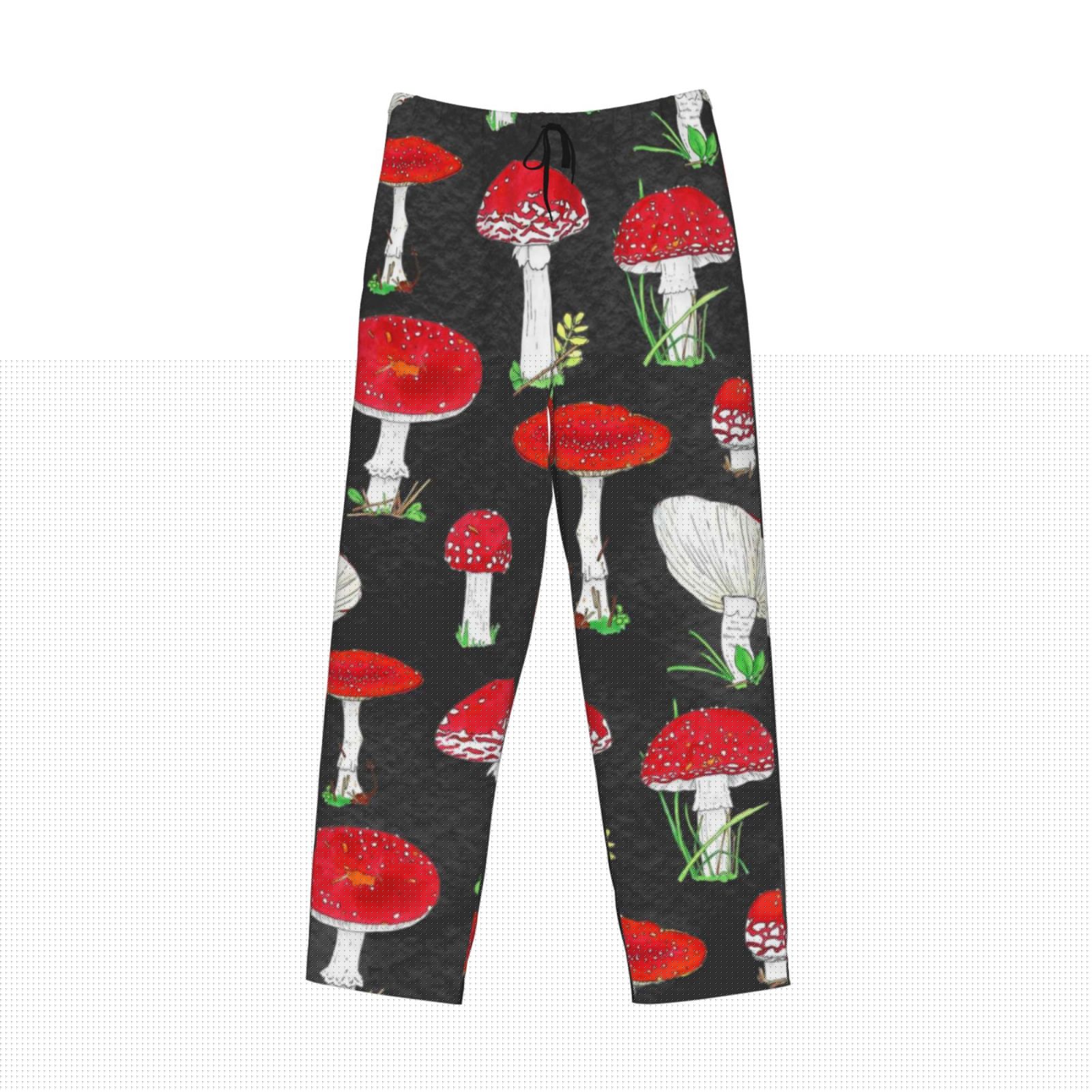 thumbnail image 4 of Kll Mens Pajama Pants For Men,Mens Lounge Pants,Funny Gifts For Men,Men'S Pajama Bottoms-Red Mushrooms, 4 of 9