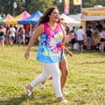 thumbnail image 3 of Agnes Orinda Women's Plus Size Tank Top Tie Dye V-neck Sleeveless Tshirts Summer Casual Basic Tees 1X Blue, 3 of 8