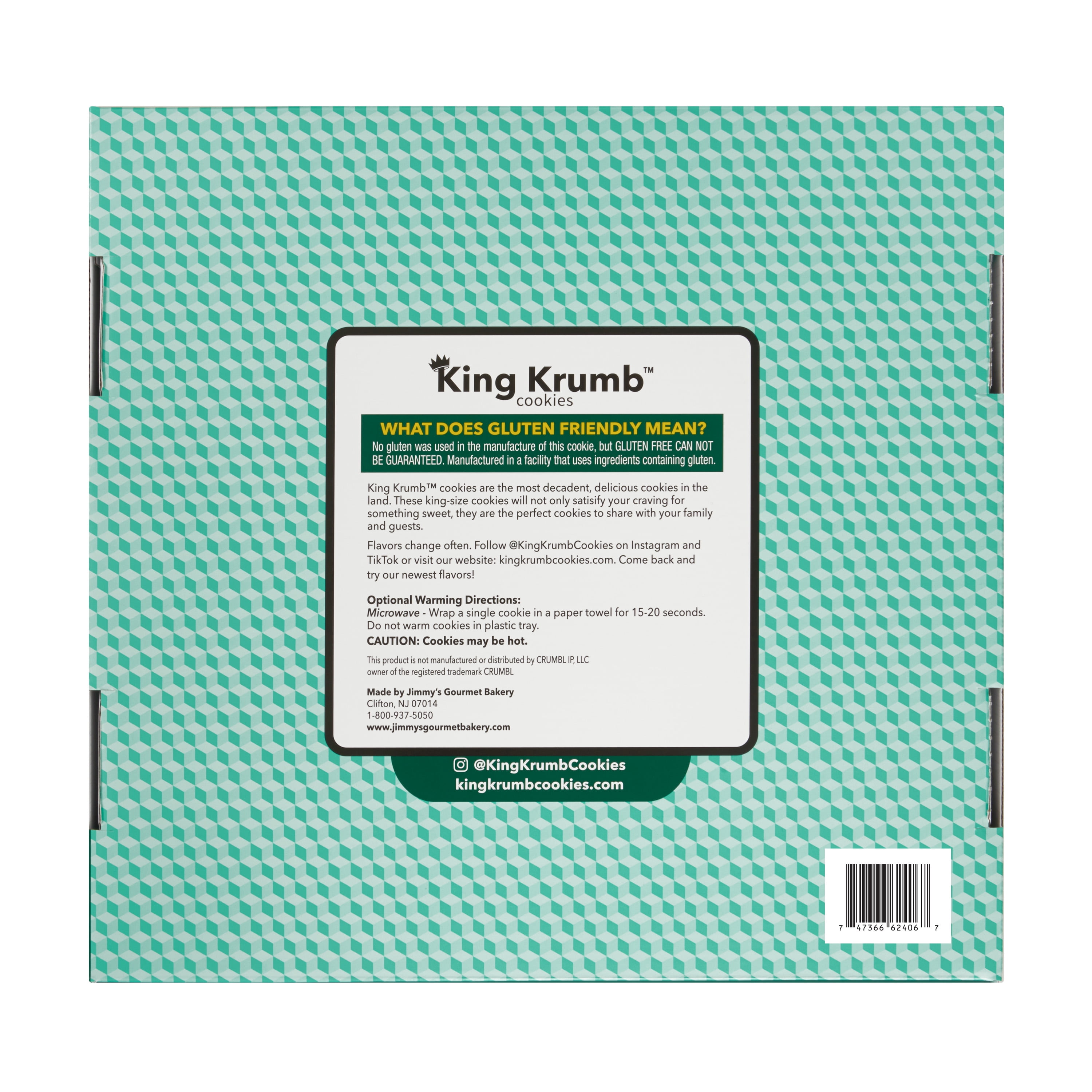 King Krumb Gluten Friendly Decadent Chocolate Chunk, Triple Chocolate Chunk, and Cranberry Oatmeal Bakery Cookies, 22 oz, 4 Count, Ready to Eat, Baked