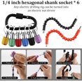 thumbnail image 3 of 13Pcs Flexible Drill Bit Extension Hex Shank 105° Right Angle Drill Attachment 1/4 3/8 1/2" Hex Shank Impact Driver Socket Adapter Rotatable Socket Bit Holder Keychain Set for Fine Finish (C), 3 of 7
