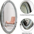 thumbnail image 3 of SHYFOY 36" L x 23" W Oval Wall Mirror for Living Room Decor, Diamond Design Accent Mirror,Decorative Mirrors for Wall, 3 of 7