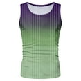 thumbnail image 3 of HCNTES Men Workout Tank Top Gym Bodybuilding Sleeveless Muscle T Shirts Fitness Gym Undershirt Running Vest(Green,XXL), 3 of 5