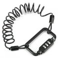 thumbnail image 3 of VGEBY Black Scooter Helmet Lock, Bike Helmet Lock, Retractable Steel Cable 3 Digit Password Easy To Operate Anti‑theft Bike Helmet Lock For Helmet, 3 of 8