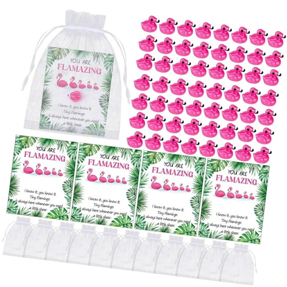 Mini Resin Flamingo Ducks Flamingos Mini Figurines Inspirational Thank You Gifts for Women Motivational Cute Employee Appreciation Gifts for Happy New Year Christmas Girls (20 Pcs)