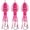 Pink, variant on Squid Jigs Hooks Luminous Fishing Lure Octopus Trolling Artificial Rigged Bait - Soft Rubber Material, Assist Hooks, Squid Lure