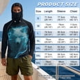 thumbnail image 6 of SEANATIVE Long Sleeve Sun Shirts for Men Fishing Hiking Running Tops Sun Hoodie Lightweight Breathable Outdoor UV Protection Rash Guard, S, Wolf Lightning Blue Black, 6 of 7
