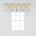 thumbnail image 2 of Ambesonne Floral Window Valance, Leafy Design Brush Dashes, 54" X 18", Multicolor, 2 of 3