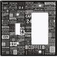 thumbnail image 2 of Metal Light Switch Wall Plate Outlet Cover (Coffee Shop Cafe Restaurant Sign Black White - Single Toggle Single Rocker), 2 of 2