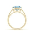 thumbnail image 2 of ANGARA Natural Vintage Style Round 2.3 ct Aquamarine Solitaire Ring in 14K Yellow Gold for Women (Size-9mm) | March Birthstone, Birthday, Anniversary, Jewelry Gift for Women | Natural Aquamarine Ring, 2 of 8