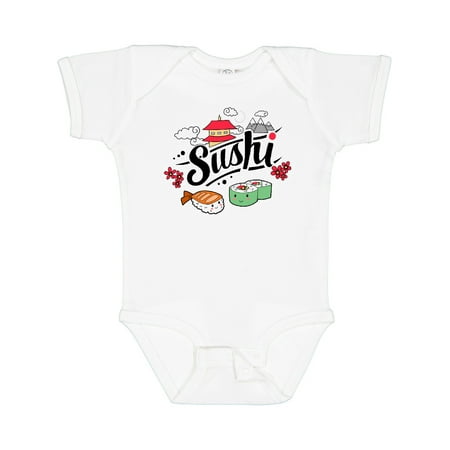 

Inktastic Cute Sushi Illustration Boys or Girls Baby Bodysuit