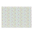 thumbnail image 1 of Yellow and Blue Cutting Board, Vertical Thin Stripes with Little Flowers and Colorful Tulips, Decorative Tempered Glass Cutting and Serving Board, Large Size, Pink Yellow Pale Blue, by Ambesonne, 1 of 1
