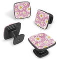 thumbnail image 2 of 4 Pcs Cabinet Handle Drawer Pulls Daisy Flowers Knobs with Screws Square Furniture Office Cabinet Knob Decoration, 2 of 7