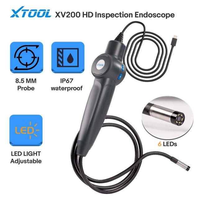 Cámara de inspección endoscópica HD XTOOL XV200 resistente al agua para XTOO LD8, A80, A80 Pro