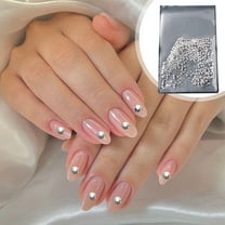 Nail Gems, Multi Shapes Crystal White Rhinestones for Nails, Flatback Nail Art Rhinestones, Nail Charms and Diamonds for Nail Art Design Decoration 2.9mm