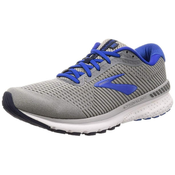 Brooks Brooks Mens Adrenaline GTS 20 Running Shoe Grey/Blue/Navy D 8.0