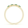 thumbnail image 2 of ANGARA Natural Half Eternity Seven Stone Emerald and Diamond Wedding Ring in 14K Yellow Gold for Women (Size-2mm) | May Birthstone, Anniversary, Jewelry Gift for Women | Natural Emerald Ring, 2 of 9