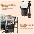 thumbnail image 6 of Folding Camping Chair, 400 LBS Support Lawn Chair w/Armrests with Covers, Cup Holder & Storage Pocket, Adjustable Feet, Portable Camp Chair with Carrying Bag, for Fishing Hunting Picnic, 6 of 8