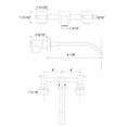 thumbnail image 3 of Sumerain Wall Mount Bathroom Sink Faucet, Two Handle Lavatory Faucet Brass Single Handle with Rough in Valve, Chrome, 3 of 6