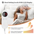 thumbnail image 4 of Queen Size White Heated Mattress Pad with Dual Zone Control, 9 Heated Settings, Auto Off Function, 4 of 6