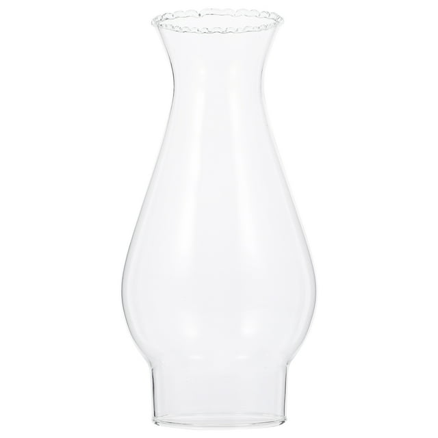 Vintage Clear Glass Oil Lamp Shade Replacement for Indoor Use, Suitable