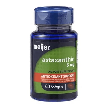 Kasa Style Meijer Astaxanthin 5 mg, Antioxidant Supports Heart, Eyes, Joints, Skin, 60 Veg Softgels 2 Month Supply