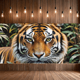 thumbnail image 5 of LUUFILx Realistic Tiger Portrait Banner Background Backdrop, Jungle Themed Party Decorations, Suitable, 5 of 8