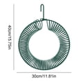thumbnail image 2 of Carbon Steel Peanut Bird Feeder With Hanging Hook Hanging Wreath Birdfeeders Rustproof & Weatherproof Peanut Ring Squirrels Food Container For Outdoor Birds Squirrels Feeding(green), 2 of 10